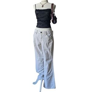 White Y2K NoBo No Boundaries Corduroy Pants | Junior 17